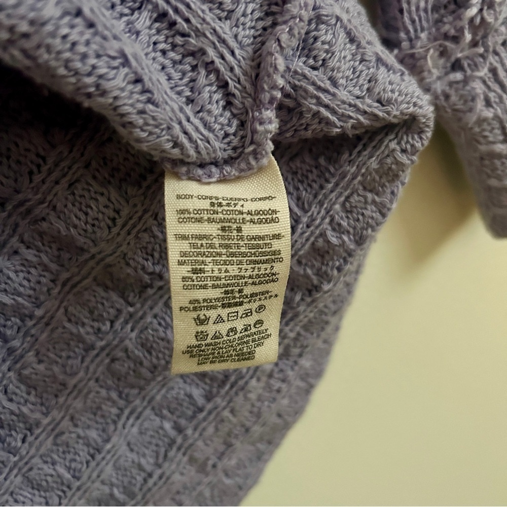 We The Free Lilac Oversized Boho V-Neck Sweater - Picture 7 of 8
